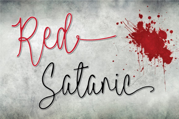 Red Satanic: A Delicate Script Font with an Unexpected Romantic Edge